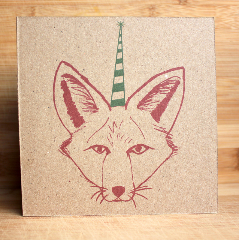 fox greeting card