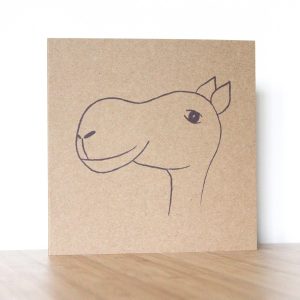Greetings Card purple camel Isabell Schulz