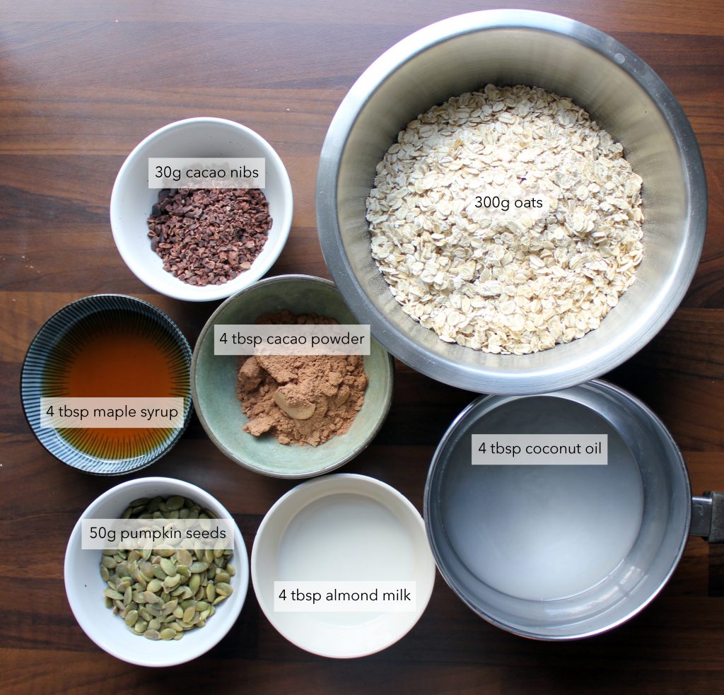 granola ingredients labels blant-based