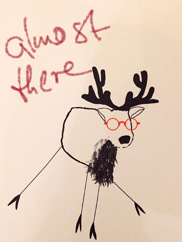 Reindeer xmas card