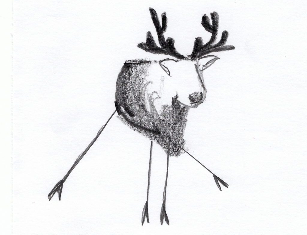 Reindeer xmas card