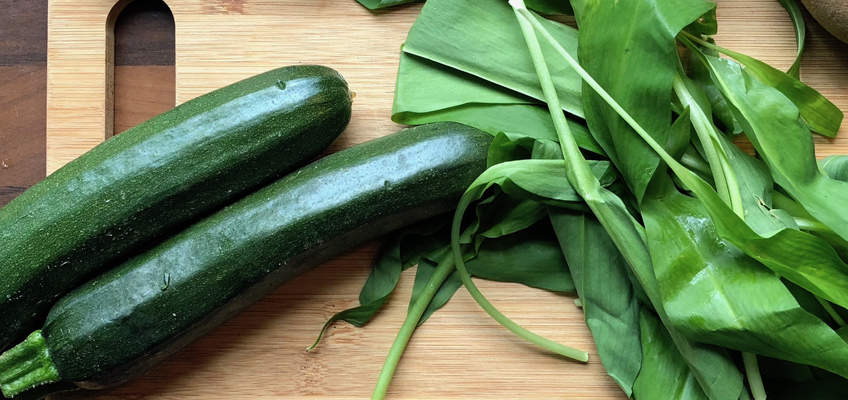 courgette and wild garlic soup