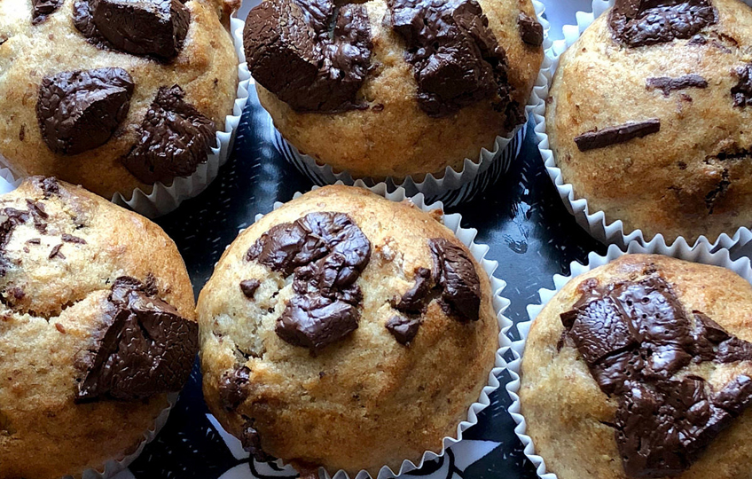 banana chocolate muffins recipe Isabell isapisa